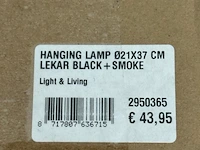 Hanglamp 21x37 cm lekar black en smoke - afbeelding 3 van  3