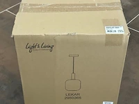 Hanglamp 21x37 cm lekar black en smoke - afbeelding 2 van  3