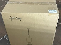 Hanglamp 22x52 cm lekar black en smoke - afbeelding 2 van  3