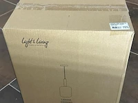 Hanglamp 22x52 cm lekar black en smoke - afbeelding 2 van  3
