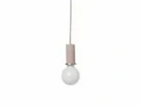 Hanglamp ferm living, dome ahde/socket pendant low, rose - afbeelding 2 van  3