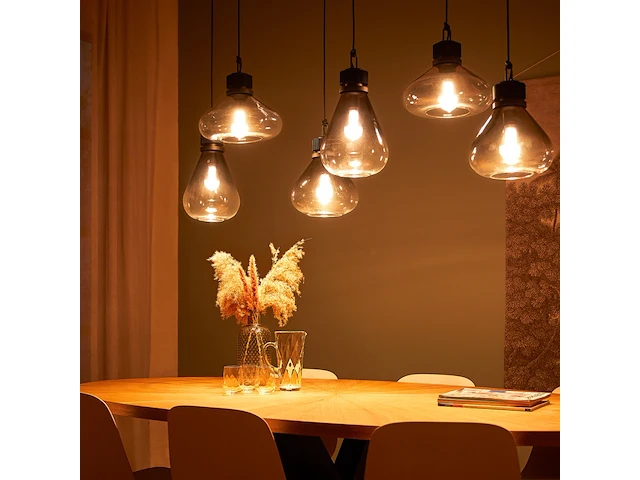 Hanglamp flair 6 lichts steinhauer lighting, zwart , 2024 - afbeelding 1 van  5