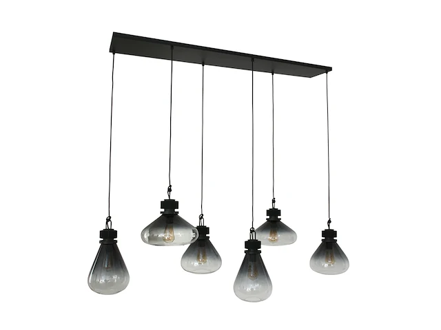 Hanglamp flair 6 lichts steinhauer lighting, zwart , 2024 - afbeelding 1 van  5