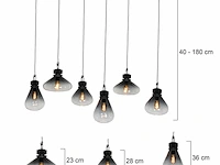 Hanglamp flair 6 lichts steinhauer lighting, zwart , 2024 - afbeelding 2 van  5
