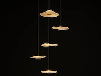 Hanglamp led – b064/5 – 3000k – warm wit – ø350 mm – verstelbare hoogte – zilver - afbeelding 3 van  3