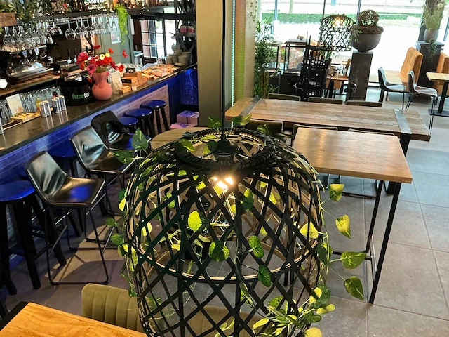 Hanglamp rotan (4x) - afbeelding 2 van  3