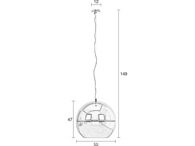 Hanglamp zuiver, chroom, 2023 - afbeelding 2 van  5