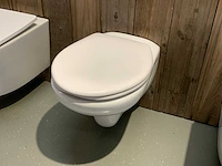 Hangtoilet met toiletbril