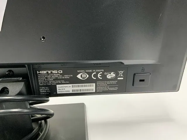Hannspree hl205dpb monitor - afbeelding 4 van  4