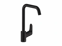 Hans grohe focus m41 eéngreeps keukenmengkraan 260 mat zwart - afbeelding 1 van  1
