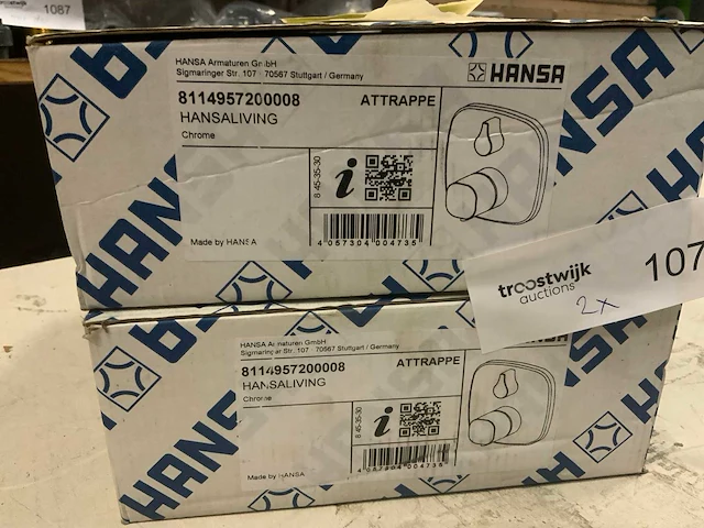 Hansa living chrome douchekraan opbouwdeel (2x) - afbeelding 2 van  2