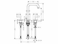 Hansgrohe axor 3 -hole citterio basin mixer chrome 170 - 39135000 - afbeelding 5 van  6
