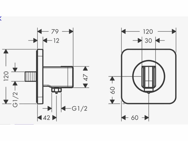 Hansgrohe axor ax citterio e portiersunit - afbeelding 2 van  3