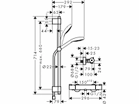 Hansgrohe croma select s vario renovatieset 72 cm met ecostat 1001 cl thermostaat wit/chroom - afbeelding 2 van  2