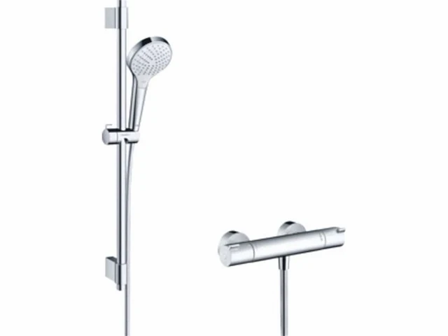 Hansgrohe croma select s vario renovatieset 72 cm met ecostat 1001 cl thermostaat wit/chroom - afbeelding 3 van  3