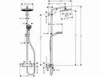 Hansgrohe crometta doucheset s 240 showerpipe met thermostaat chroom - afbeelding 2 van  4
