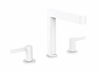 Hansgrohe finoris 3-gats wastafelmengkraan 160 met push-open mat wit - afbeelding 1 van  3
