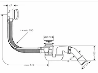 Hansgrohe flexaplus badafvoercombinatie (2x) - afbeelding 2 van  3
