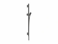 Hansgrohe glijstang unica s puro 65 cm met doucheslang brushed zwart chroom - afbeelding 1 van  1