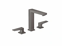 Hansgrohe metropol 100 3gats wastafelmengkraan met pushopen waste brushed black chroom - afbeelding 1 van  2