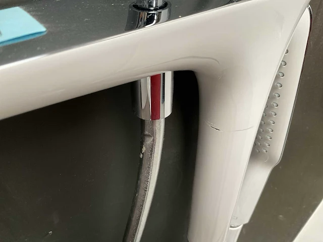 Hansgrohe puravida vrijstaande badkraan wit/chroom 15473400 inclusief inbouw voet - afbeelding 6 van  8