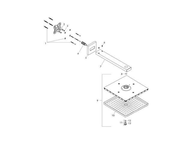 Hansgrohe raindance e hoofddouche 300 1jet met douchearm mat zwart - afbeelding 2 van  4