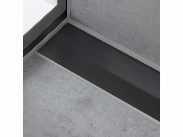 Hansgrohe raindrain flex douchegoot met rvs rooster 700 mat zwart - afbeelding 2 van  4