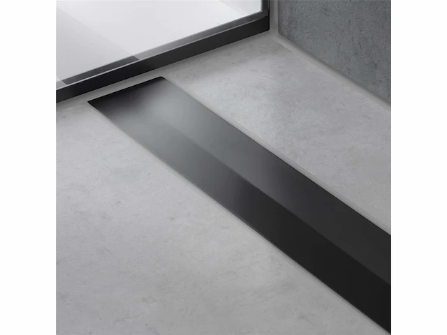 Hansgrohe raindrain flex douchegoot met rvs rooster 800 te plaatsen in de ruimte inkortbaar mat zwart 56044670 - afbeelding 2 van  4