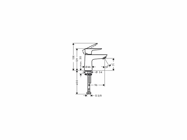 Hansgrohe talis e - fonteinkraan, chroom 71706000 - afbeelding 3 van  3