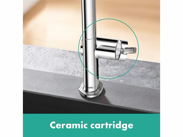 Hansgrohe talis m54 eengreeps keukenmengkraan 220 chroom - afbeelding 2 van  4