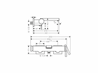 Hansgrohe tecturis e ééngreeps badmengkraan opbouw chroom - afbeelding 2 van  6