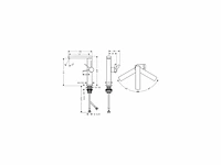 Hansgrohe tecturis e ééngreeps wastafelkraan 210 fine coolstart met draaibare uitloop en afvoerplug brushed bronze - afbeelding 2 van  4