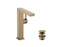 Hansgrohe tecturis e ééngreeps wastafelkraan 210 fine coolstart met draaibare uitloop en afvoerplug brushed bronze - afbeelding 3 van  4