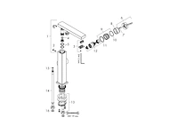 Hansgrohe tecturis e ééngreeps wastafelkraan 210 fine coolstart met draaibare uitloop en afvoerplug brushed bronze - afbeelding 4 van  4
