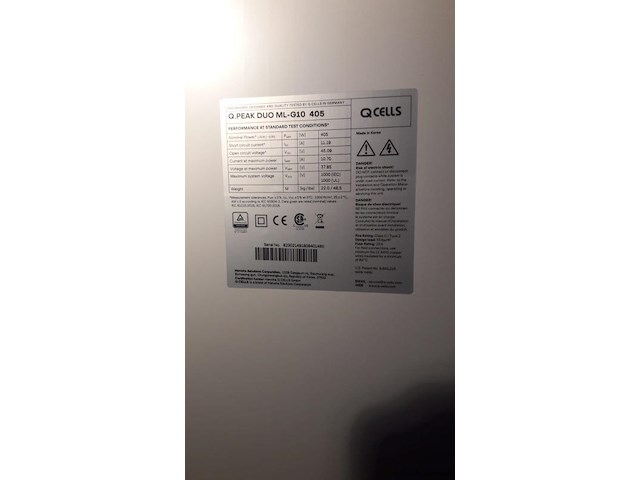 Hanwha q cells duo ml-g10 405 zonnepanelen - 4 stuks - afbeelding 2 van  2