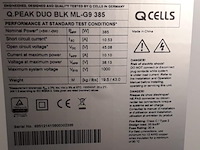 Hanwha q cells q.peak duo blk ml-g9 385 zonnepanelen - 3 stuks - afbeelding 2 van  2