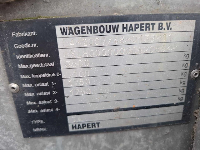 Hapert - 2019 - g - aanhangwagen kantelbaar - afbeelding 11 van  13