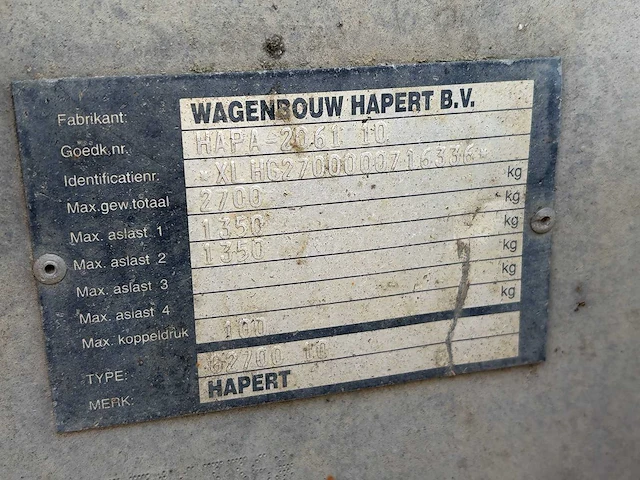 Hapert - 3x aanhanger - aanhangwagen - afbeelding 23 van  25