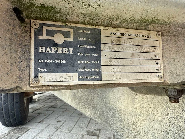 Hapert - k2000 - aanhangwagen - afbeelding 7 van  7