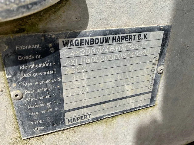 Hapert aanhangwagen waterwagen - afbeelding 2 van  11