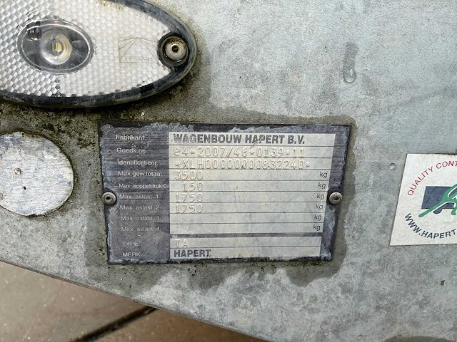 Hapert aanhangwagen waterwagen - afbeelding 2 van  10