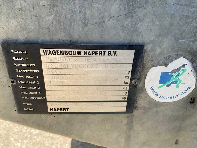 Hapert gesloten aanhangwagen - afbeelding 3 van  11