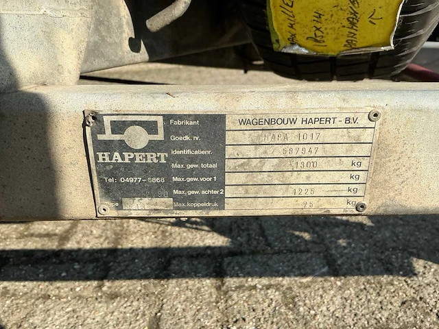 Hapert hapa1017 aanhangwagen - afbeelding 2 van  12