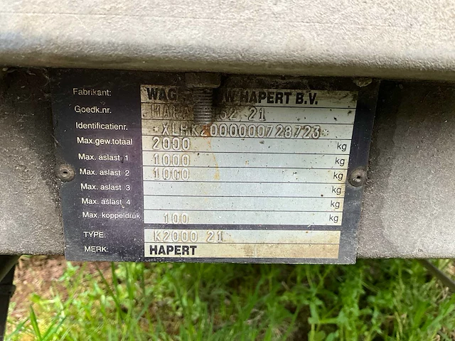 Hapert k2000 21 aanhangwagen - afbeelding 11 van  13