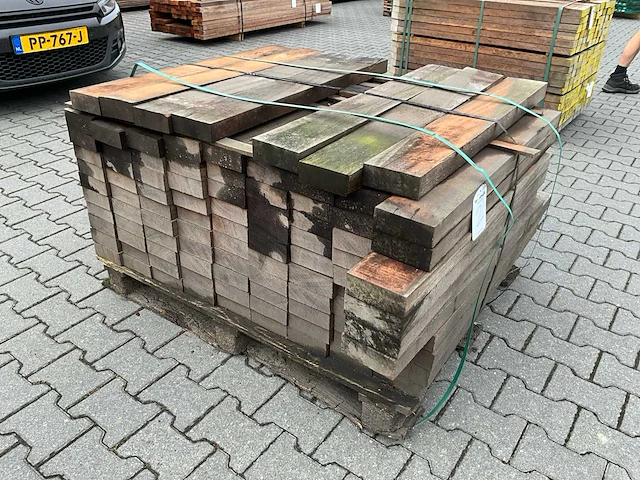 Hardhout azobe balk (950x130x50mm) (97x) - afbeelding 2 van  4