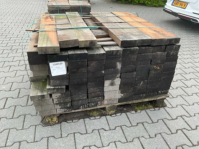 Hardhout azobe balk (950x130x50mm) (97x) - afbeelding 3 van  4