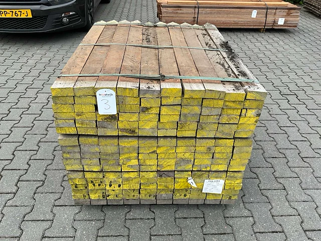 Hardhout azobe paal (1200x90x40) (170x) - afbeelding 1 van  4
