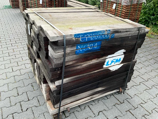 Hardhout azobe vlonderplank (1090x150x38mm) (140x) - afbeelding 2 van  4