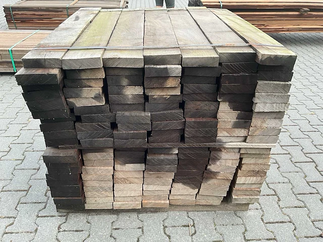Hardhout azobe vlonderplank (1090x150x38mm) (140x) - afbeelding 3 van  4