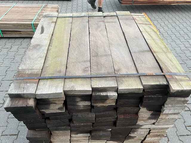 Hardhout azobe vlonderplank (1090x150x38mm) (140x) - afbeelding 4 van  4